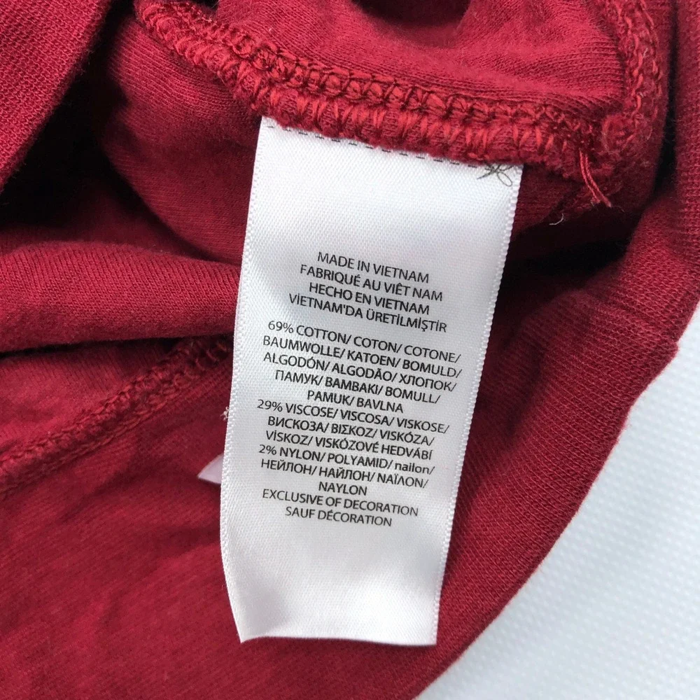 Polo Ralph Lauren Mens Medium Red Quarter Zip Pullover Pony Logo Sweatshirt